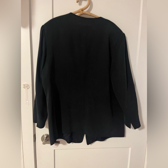 100% silk peter nygard Classic navy Women's Jacket - Picture 4 of 6